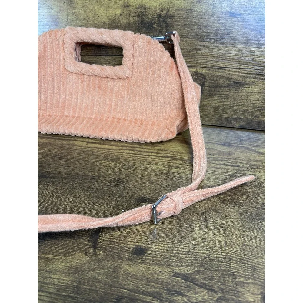 Small Corduroy‎ Tote Bag For Women Mini Crossbody Shoulder Bag, Melon